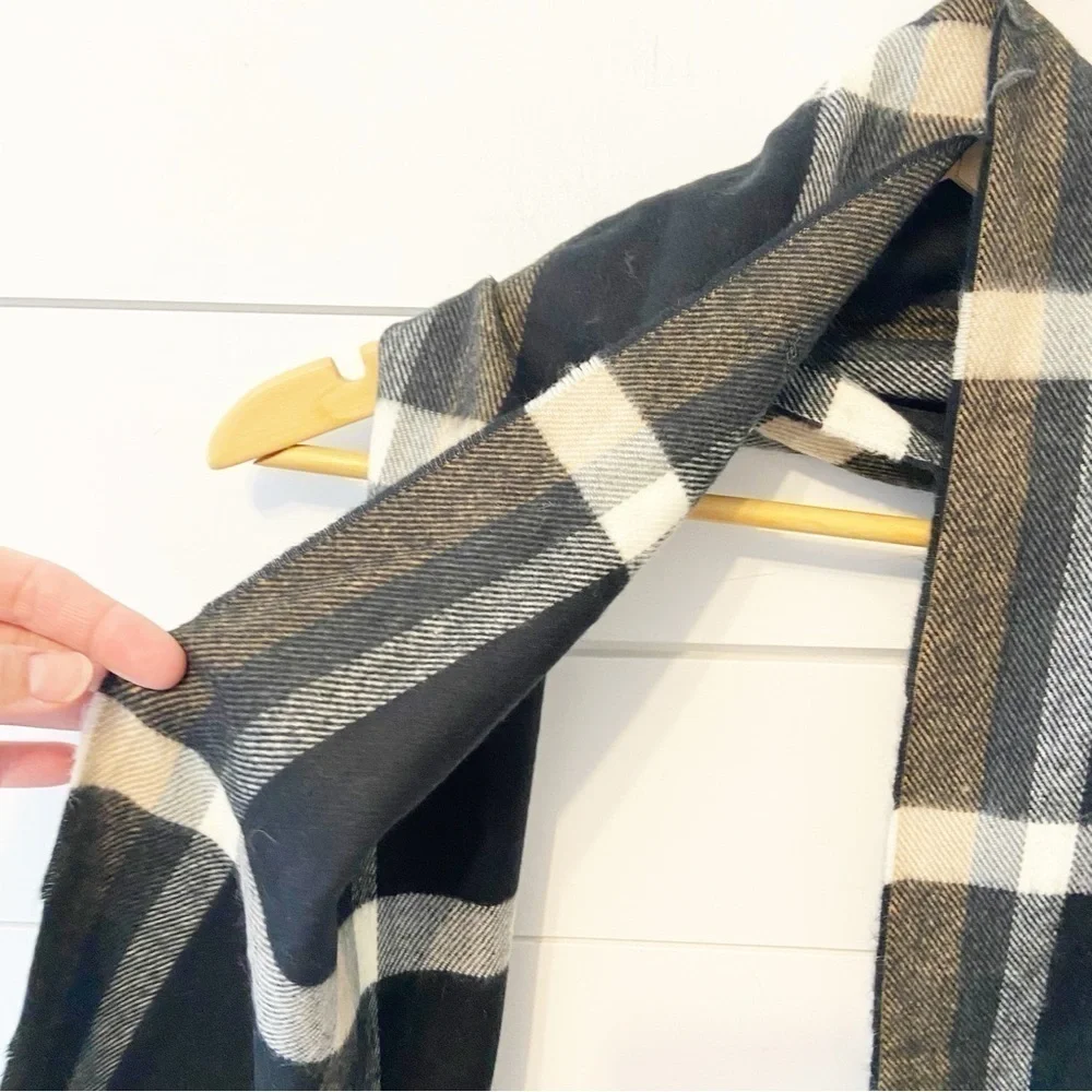 100% Cashmere Plaid Scarf Made in Scotland One Size